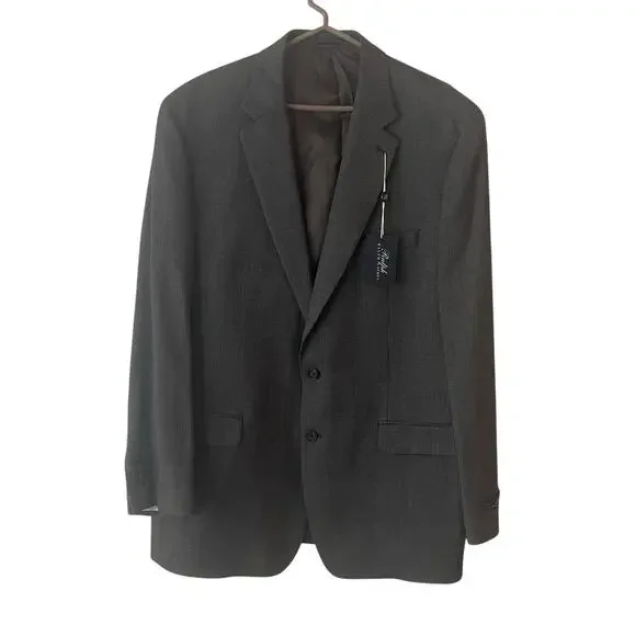 Lauren Ralph Lauren Brown TanPlaid Suit Jacket Blazer 46L NWT